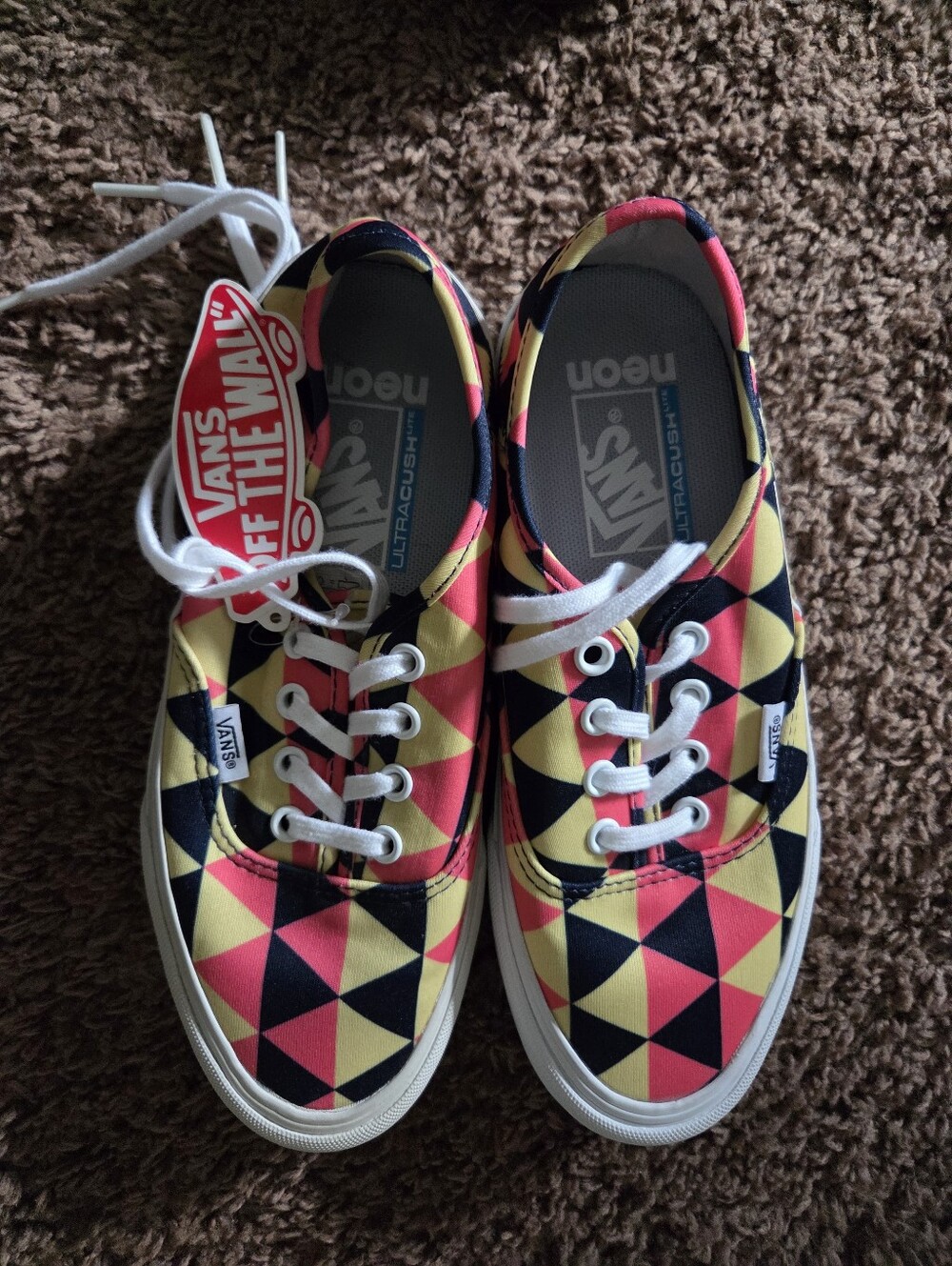 Vans Triangle Checker Canvas Sneakers - Yellow/Red/Black